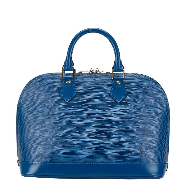 Louis Vuitton Epi Alma Handbag M52145 Blue in Very Good Condition