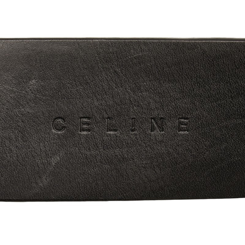 Celine Leather Pelican Hook Belt Black