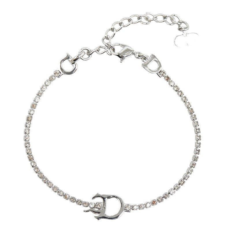 Dior D Logo Motif Metal Bracelet