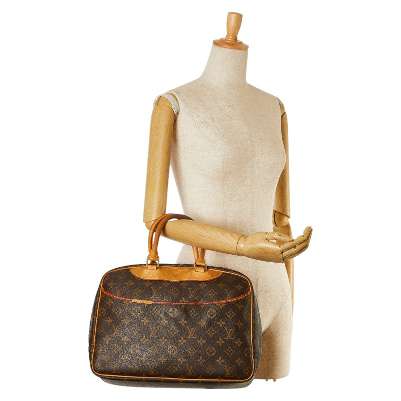 Louis Vuitton Monogram Doeville Handbag Brown in Very Good Condition