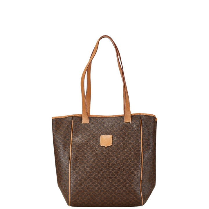 Celine Macadam Tote Bag Brown PVC Leather