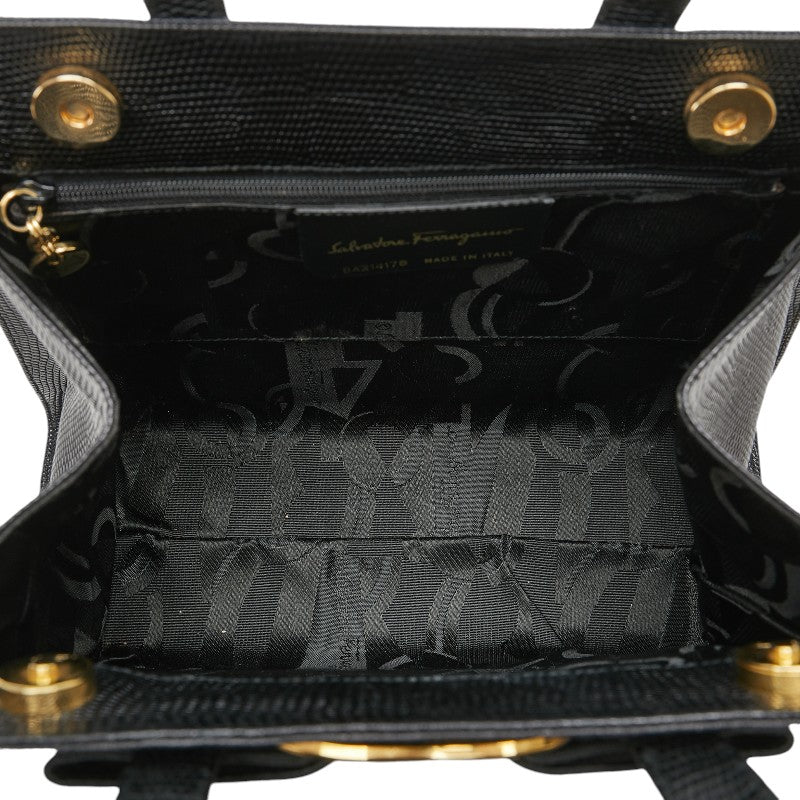 Salvatore Ferragamo Vara Ribbon Embossed 2WAY Bag in Very Good Condition