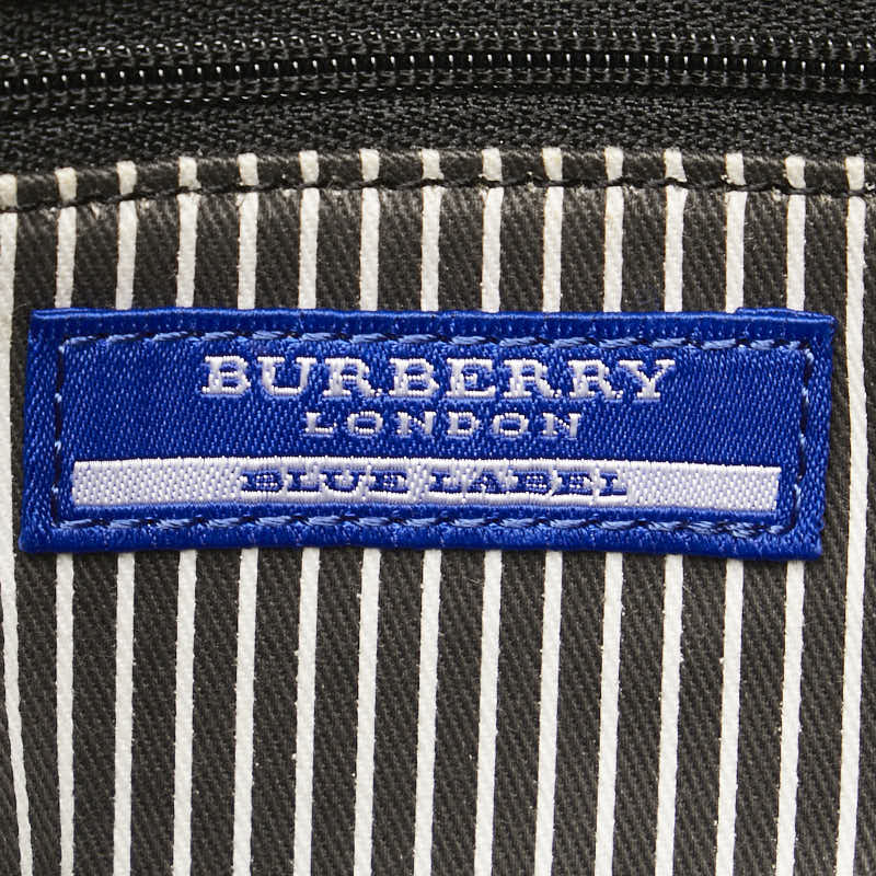 Burberry Canvas Leather Boston Bag in Very Good Condition