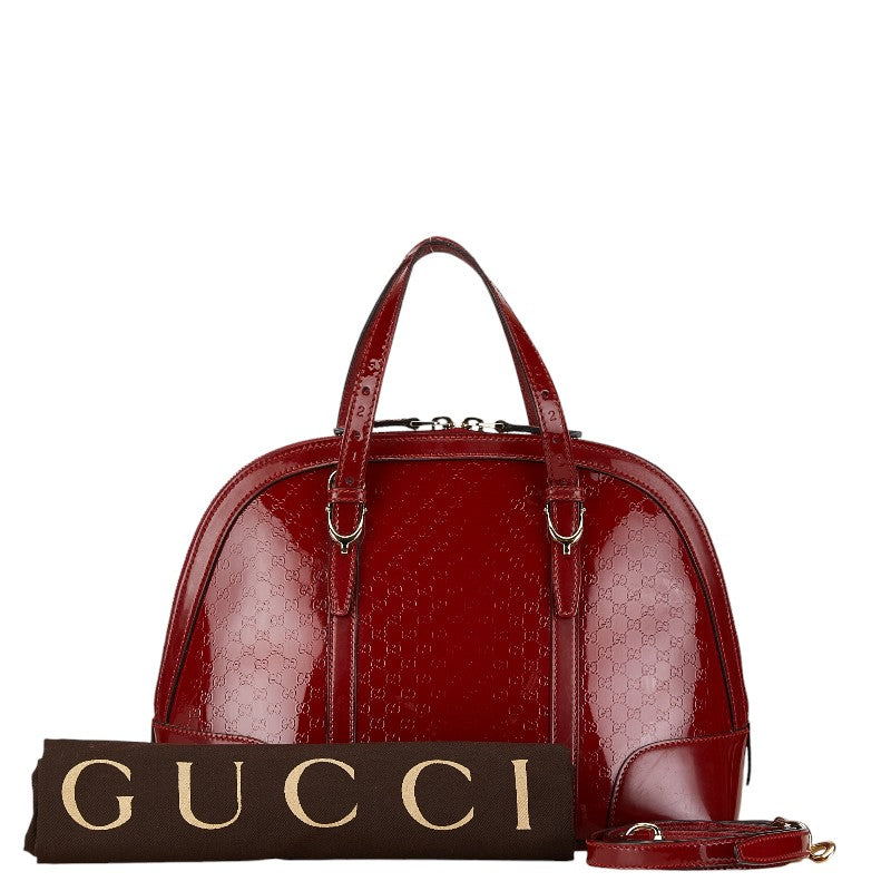 Gucci Micro GG 2WAY Handbag Shoulder Bag Red in Very Good Condition