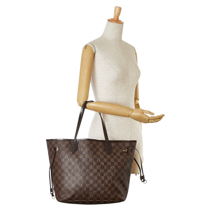 Louis Vuitton Damier Neverfull MM Tote Bag Brown in Very Good Condition