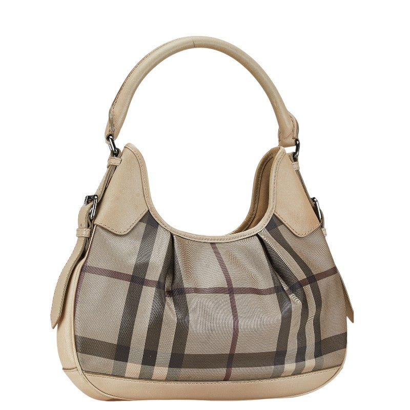 Burberry Check PVC Leather Handbag in Very Good Condition