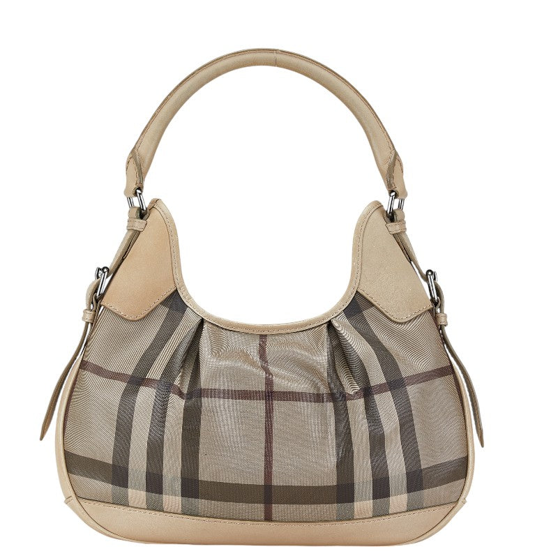 Burberry Check PVC Leather Handbag in Very Good Condition