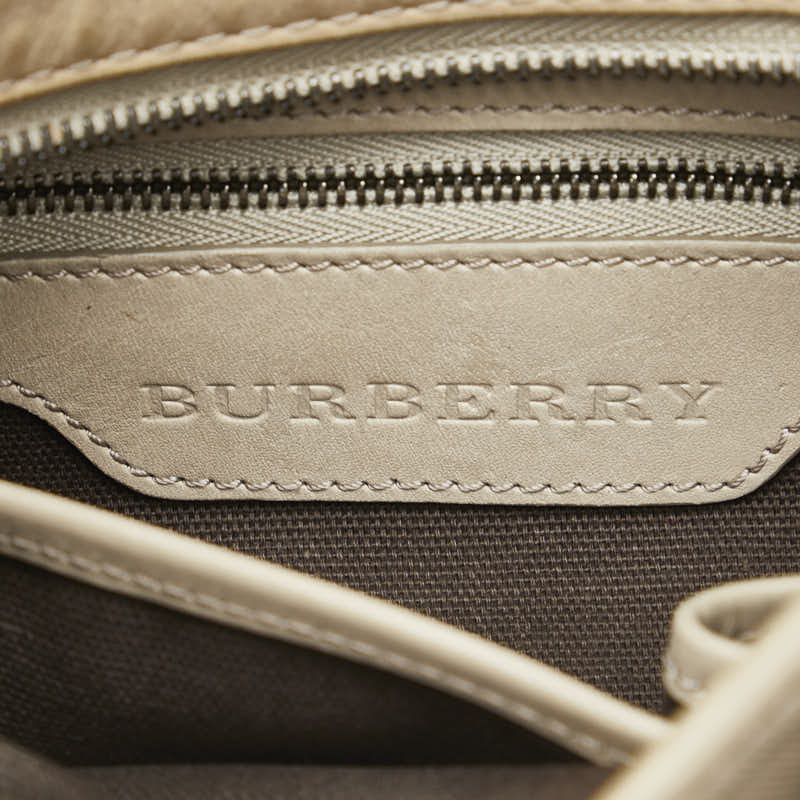 Burberry Check PVC Leather Handbag in Very Good Condition