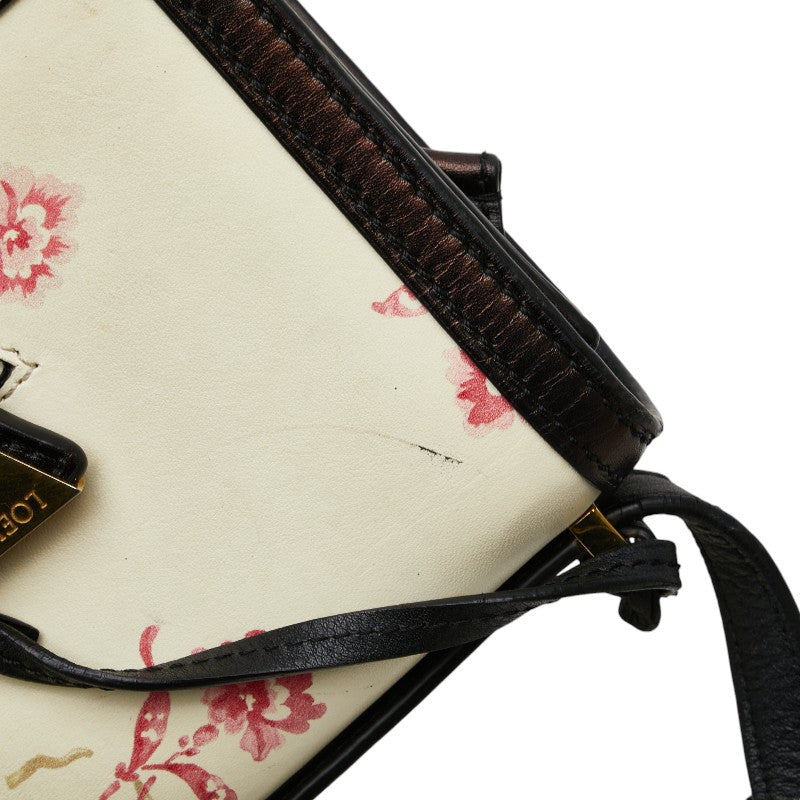 Loewe Barcelona Floral Leather Shoulder Bag