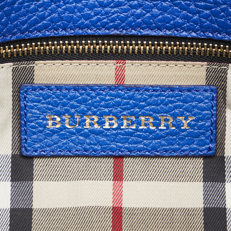 Burberry Nova Check Logo Leather Shoulder Bag in Very Good Condition