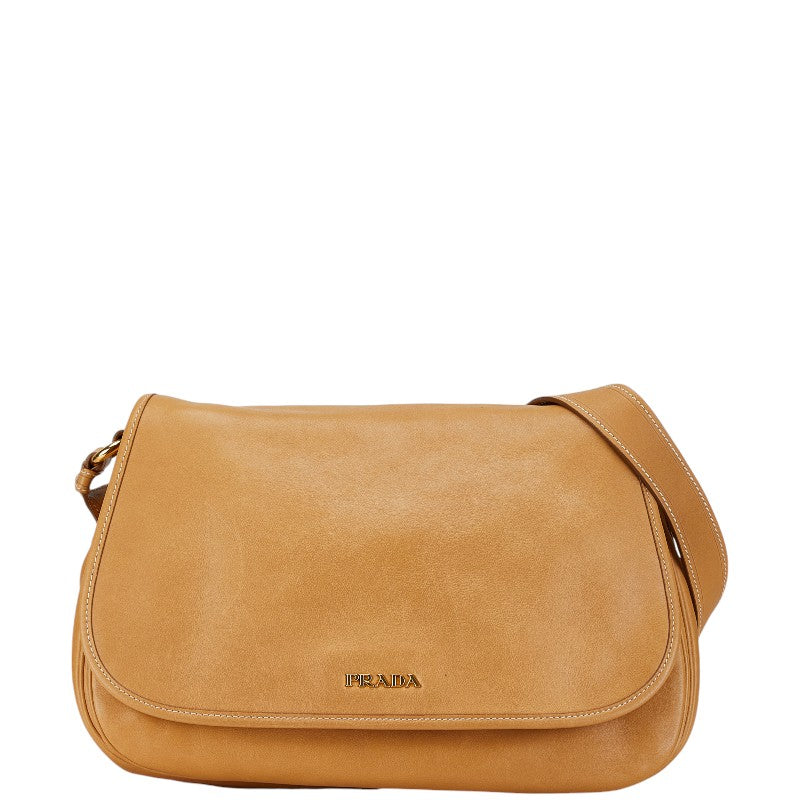 Prada Leather Shoulder Bag Beige