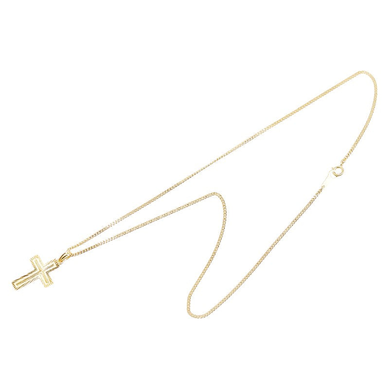 K18YG Yellow Gold Cross Necklace