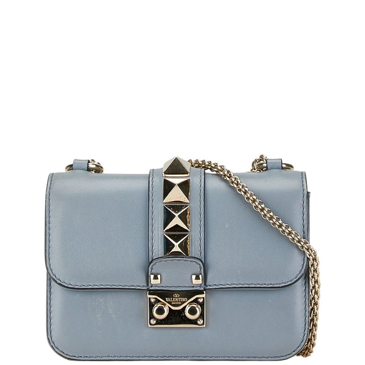 Valentino Rockstud Chain Shoulder Bag Light Blue