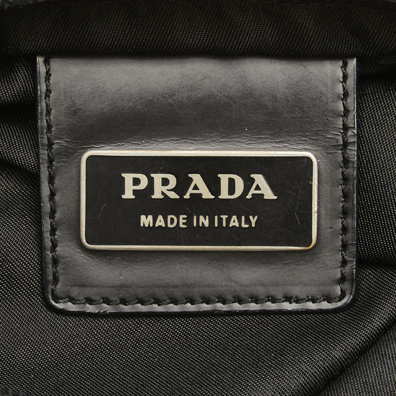 Prada Nylon Triangle Logo Plate Crossbody Bag