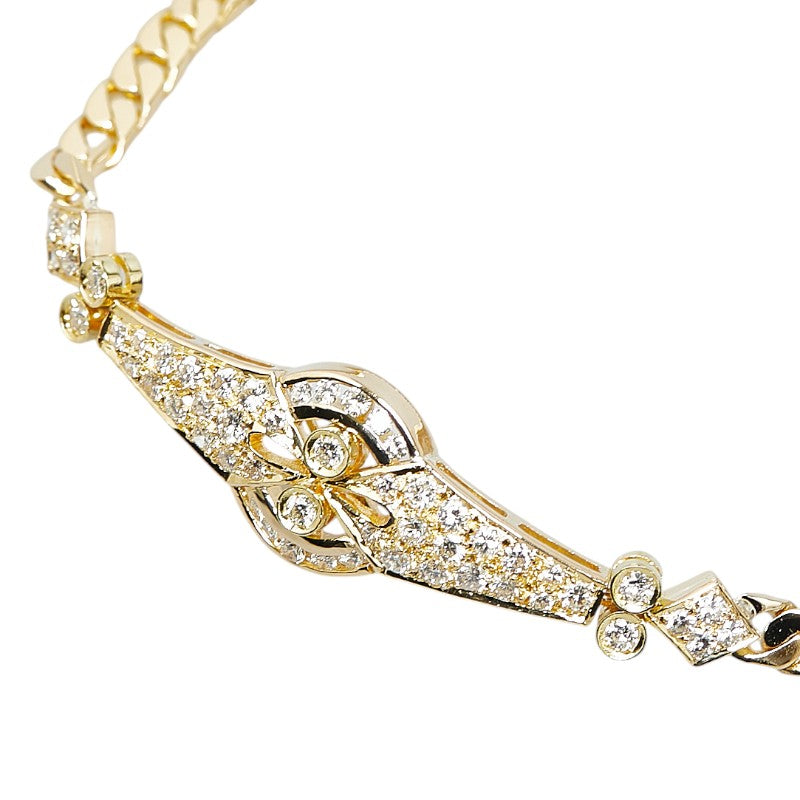 K18YG Yellow Gold Diamond Bracelet