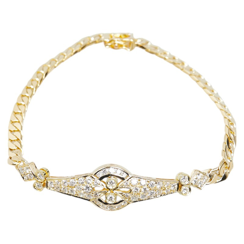 K18YG Yellow Gold Diamond Bracelet