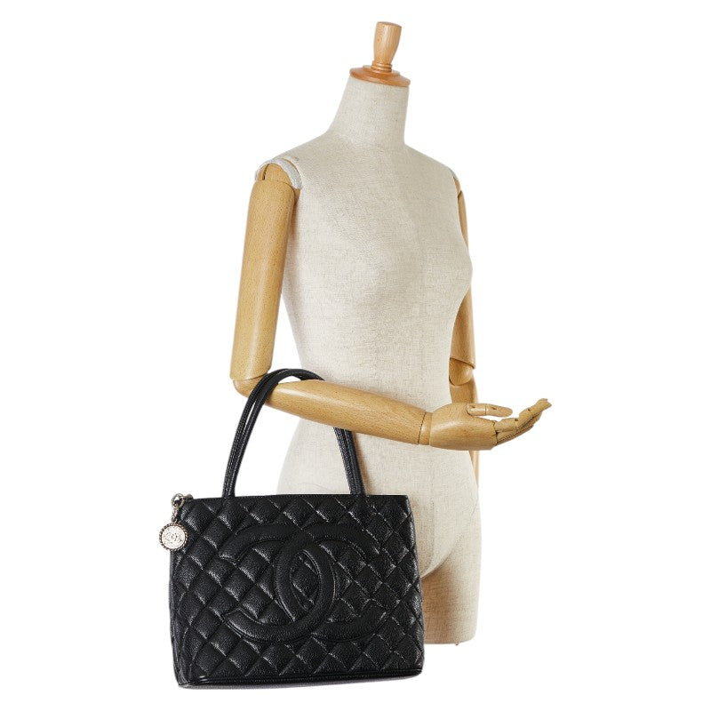 Chanel Caviar Skin Matelasse Coco Mark Tote Bag