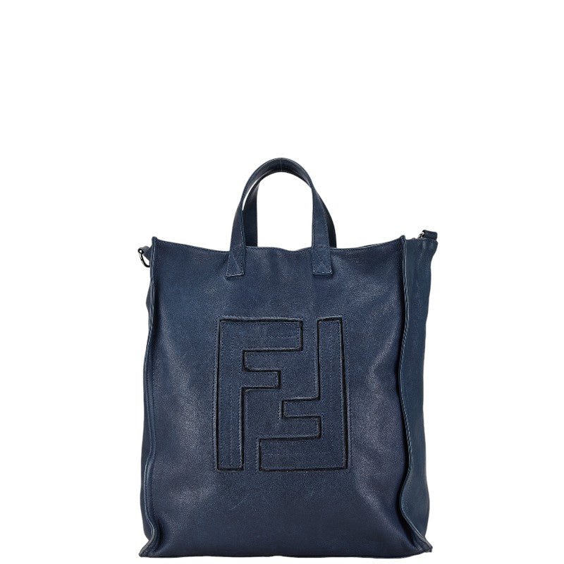 Fendi FF Logo Leather Tote Bag 7VA245