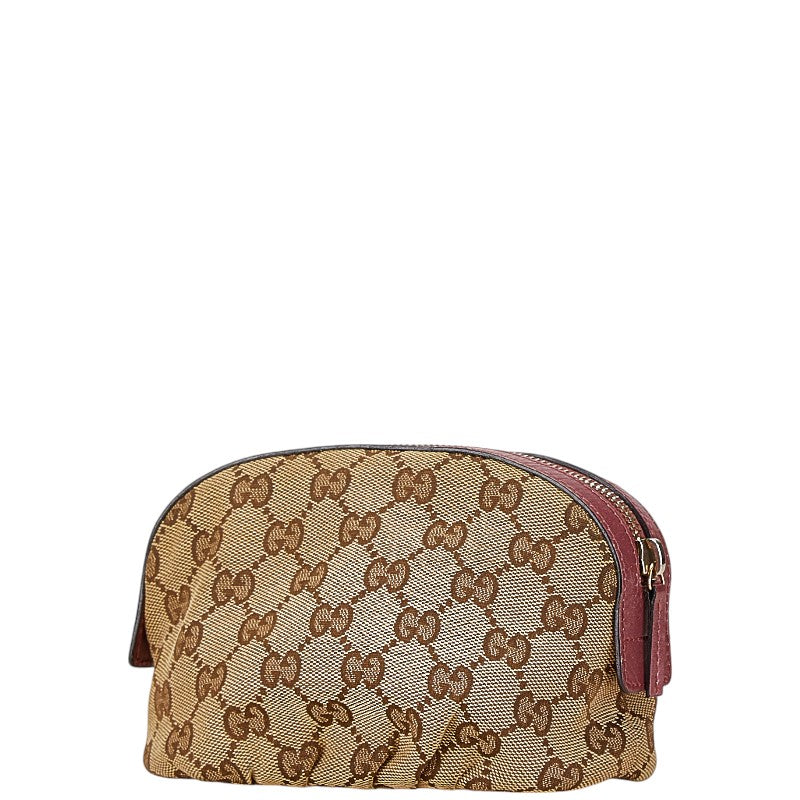 Gucci Canvas Leather Ribbon Heart Pouch