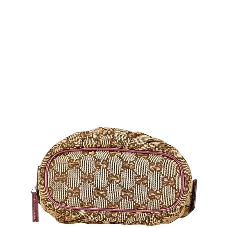 Gucci Canvas Leather Ribbon Heart Pouch