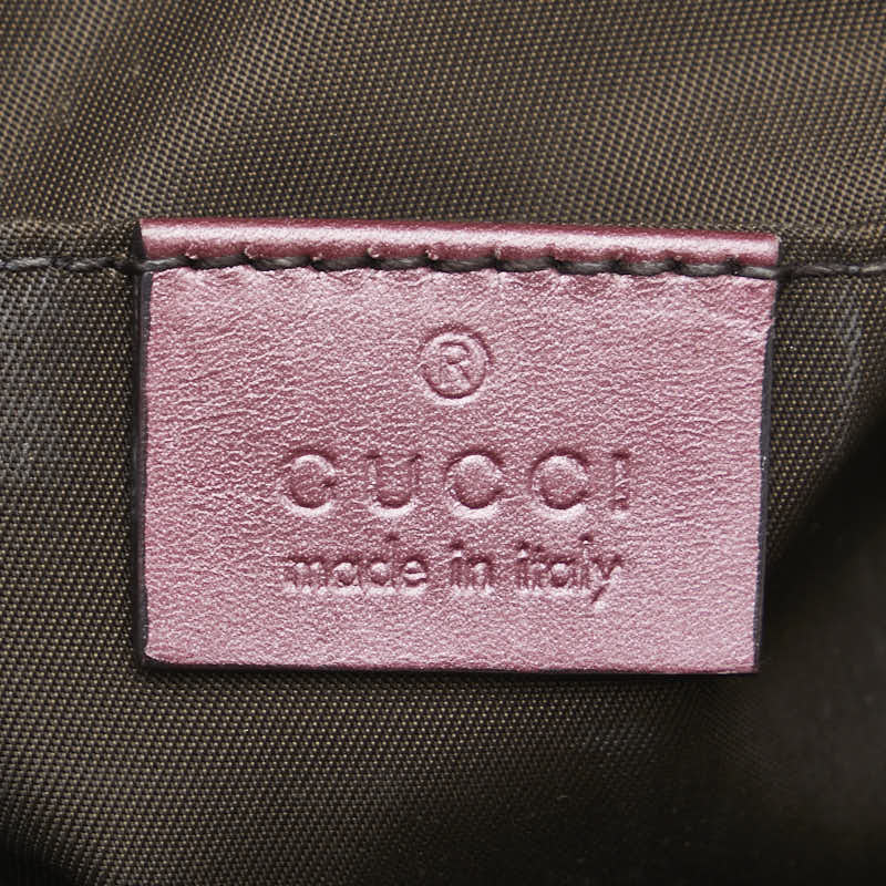 Gucci Canvas Leather Ribbon Heart Pouch