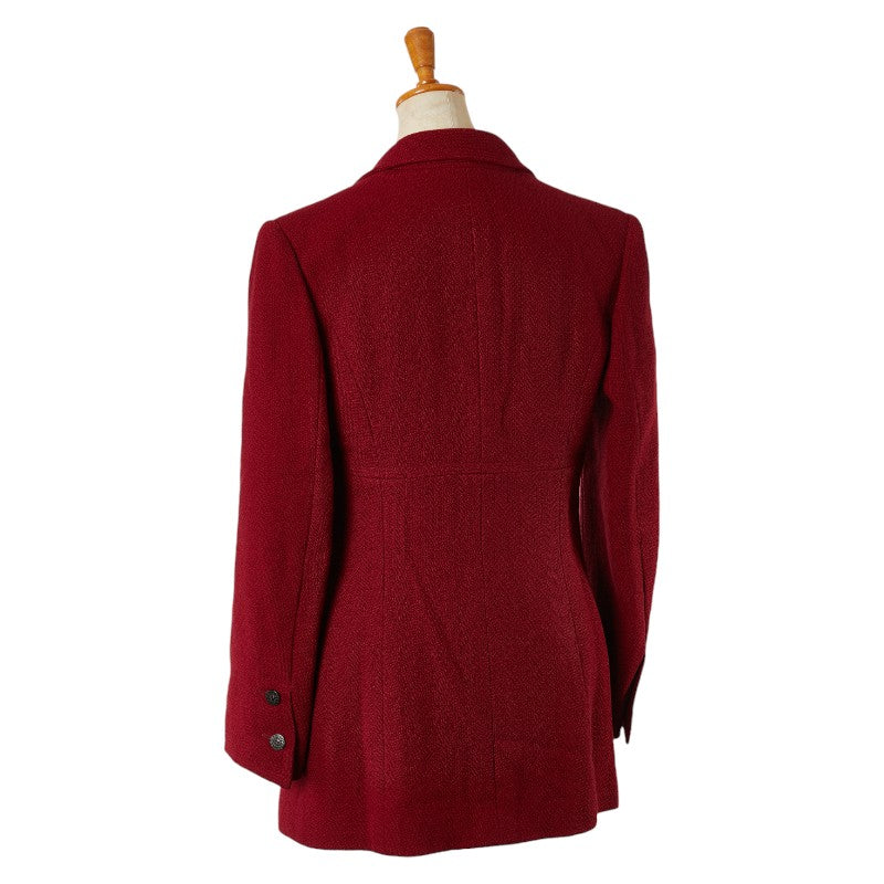 Chanel Wool Jacket Coat Red