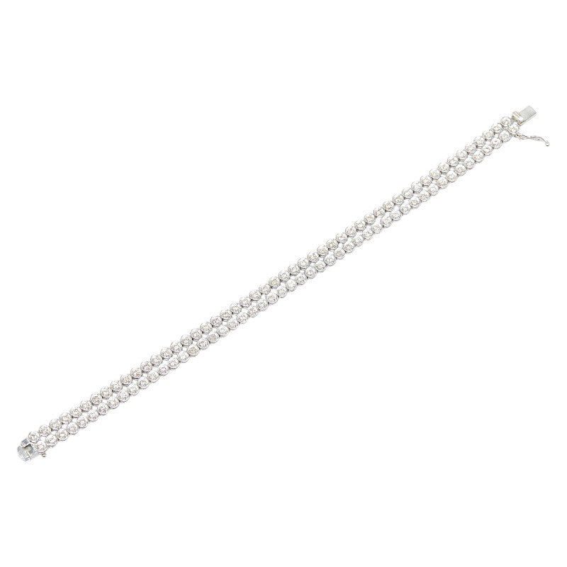 K18WG White Gold Diamond Tennis Bracelet