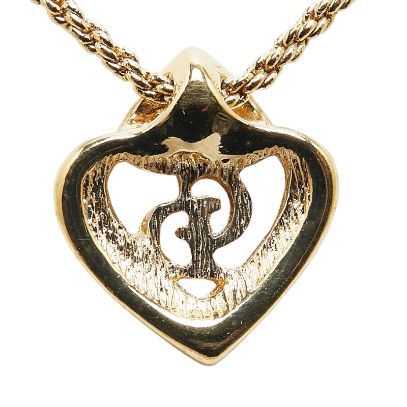 Dior CD Logo Heart Necklace Earring Set