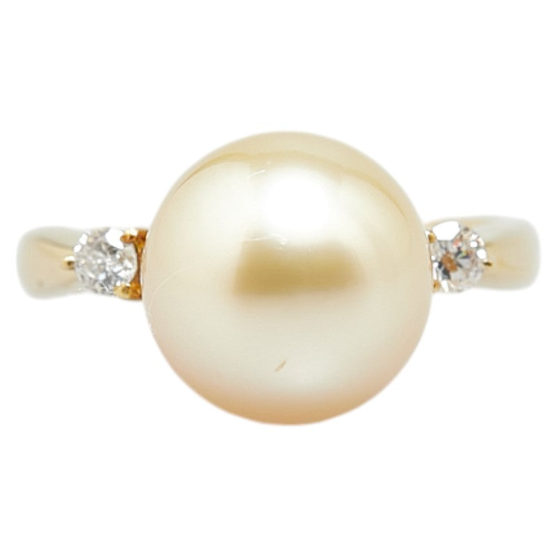 K18YG Yellow Gold Pearl Diamond Ring