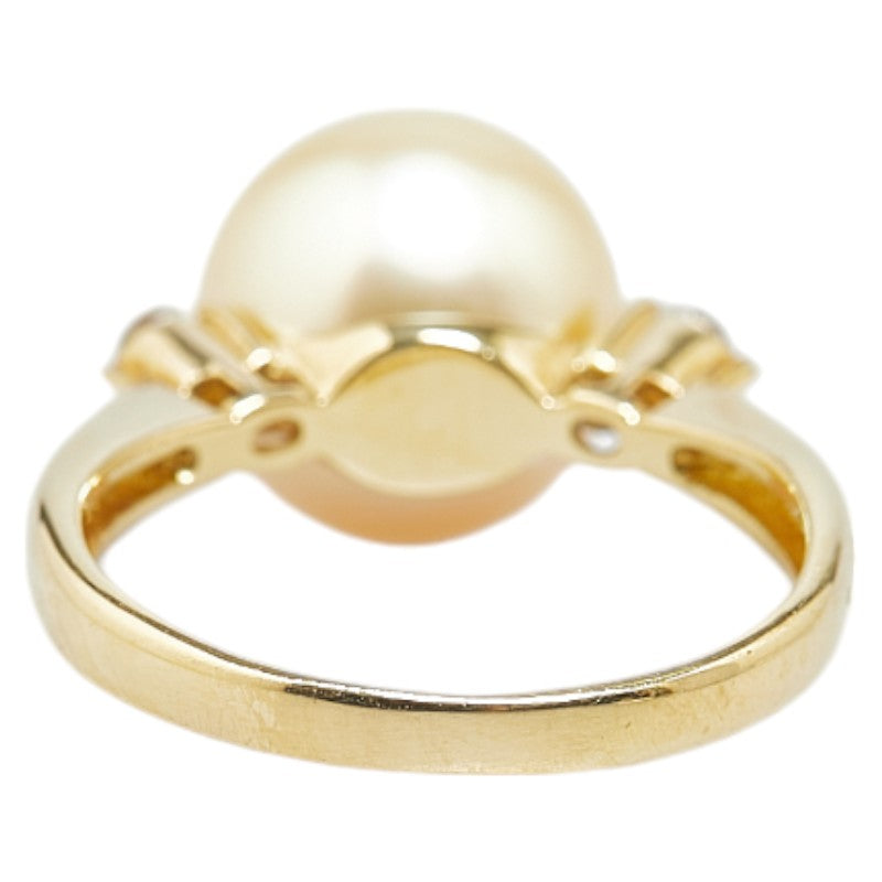 K18YG Yellow Gold Pearl Diamond Ring