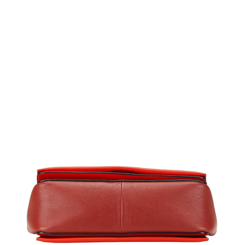 Celine Medium Leather Shoulder Bag Red