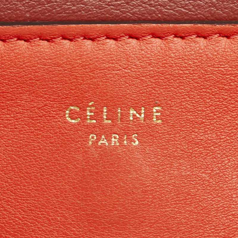 Celine Medium Leather Shoulder Bag Red