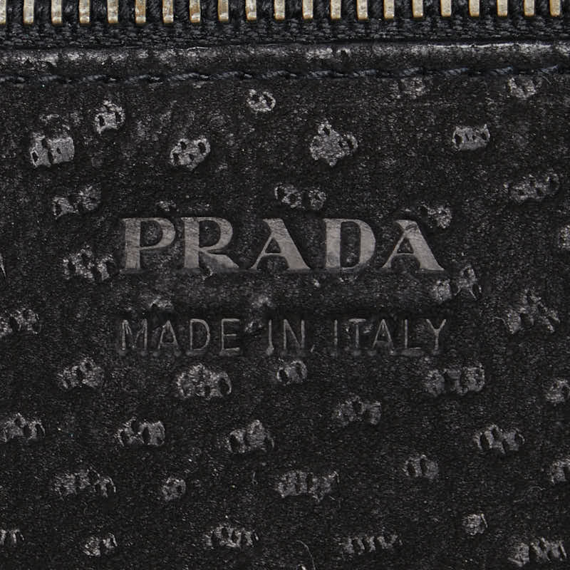 Prada Leather Logo Tote Shoulder Bag