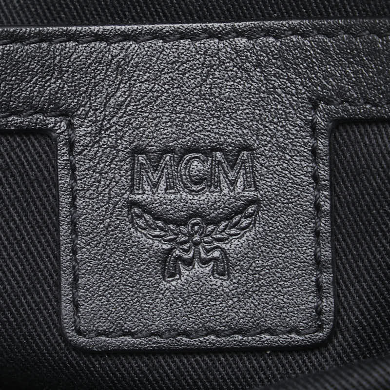 MCM Leather Logo Shoulder Bag Black in Very Good Condition