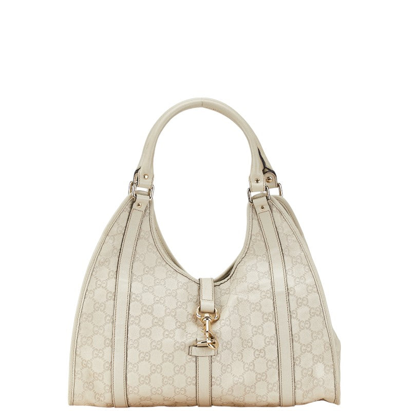 Gucci Leather Shoulder Bag Beige