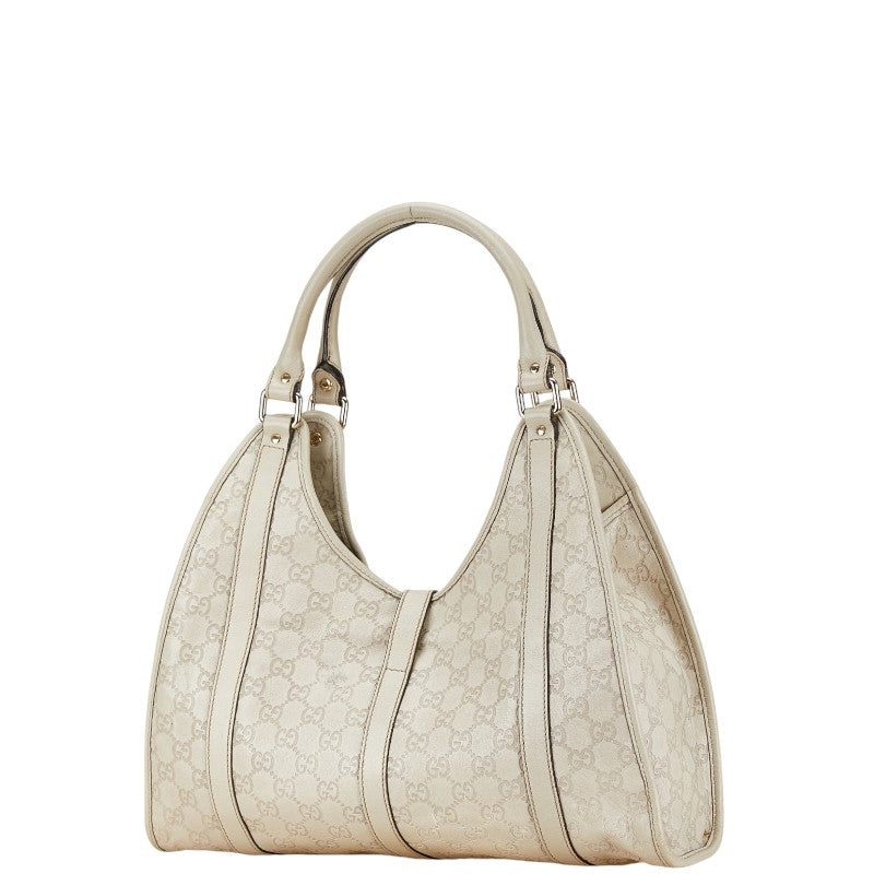 Gucci Leather Shoulder Bag Beige