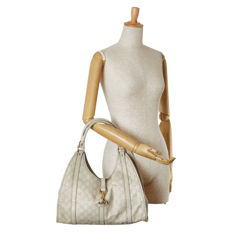 Gucci Leather Shoulder Bag Beige