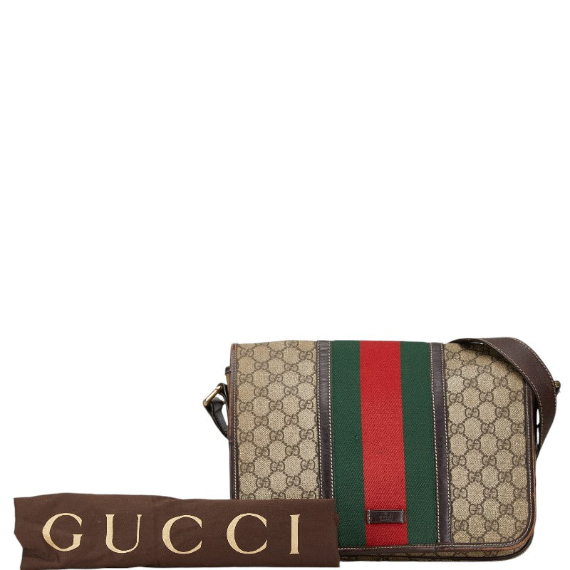 Gucci GG Supreme Messenger Bag Brown