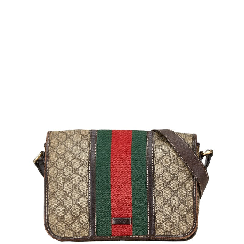 Gucci GG Supreme Messenger Bag Brown