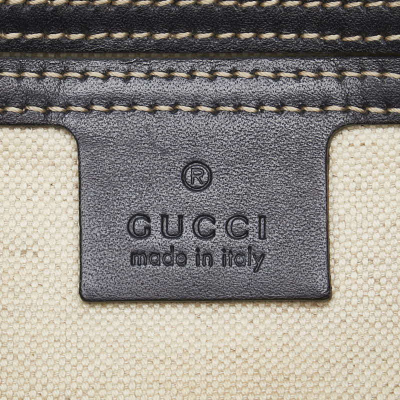 Gucci GG Supreme Shoulder Bag Black Navy PVC Leather