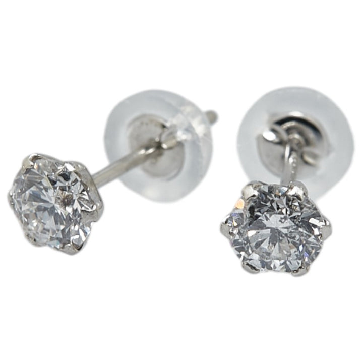 Platinum Diamond 0.50ct Stud Earrings in Great Condition