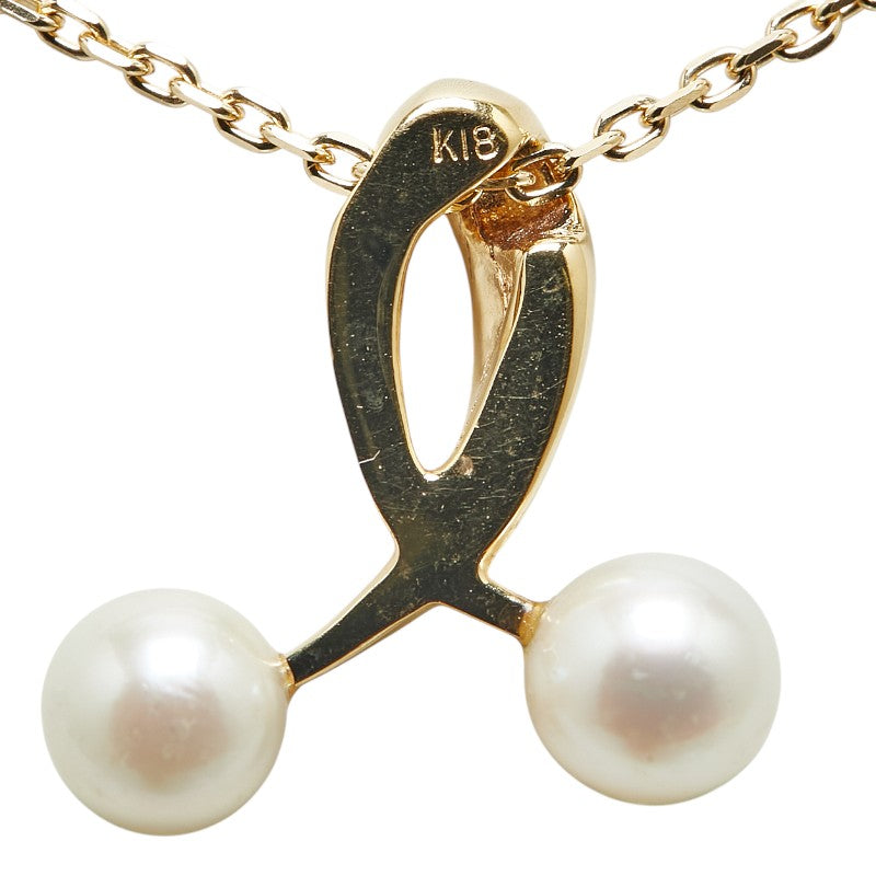 K18YG Yellow Gold Akoya Pearl Necklace