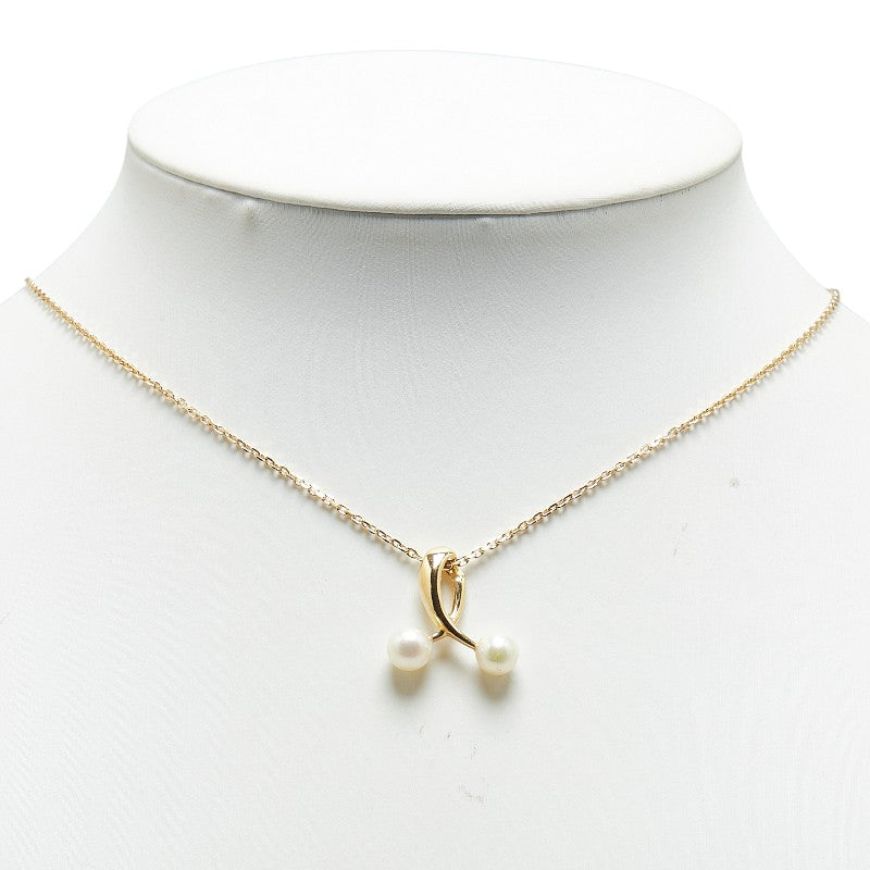 K18YG Yellow Gold Akoya Pearl Necklace