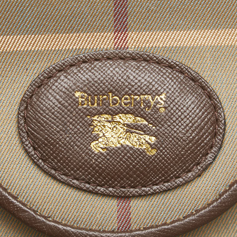 Burberry Canvas Leather Check One Shoulder Bag