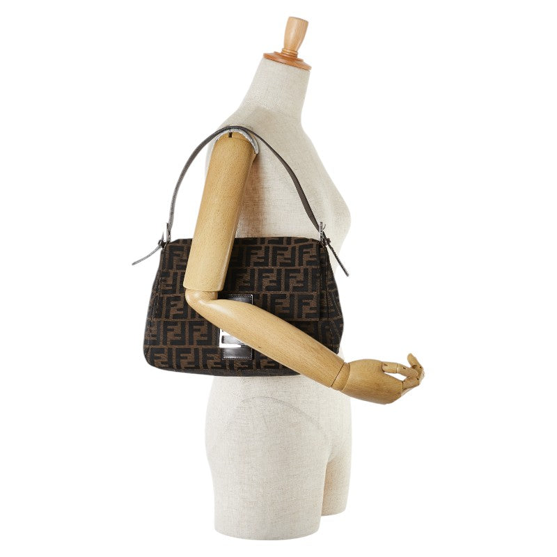 Fendi Mamma Bucket Shoulder Bag Canvas Leather