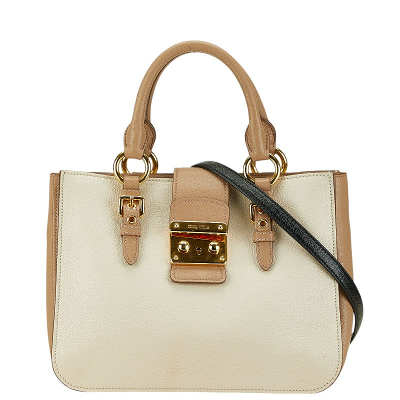 Miu Miu Madras Leather Handbag RN799C