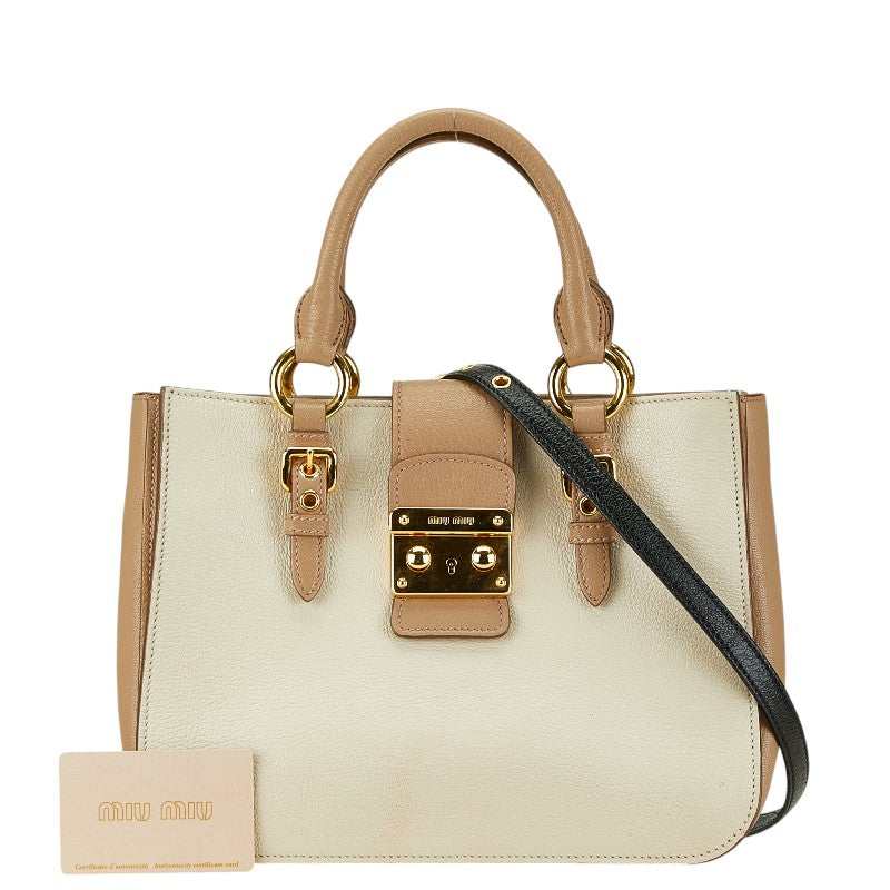 Miu Miu Madras Leather Handbag RN799C