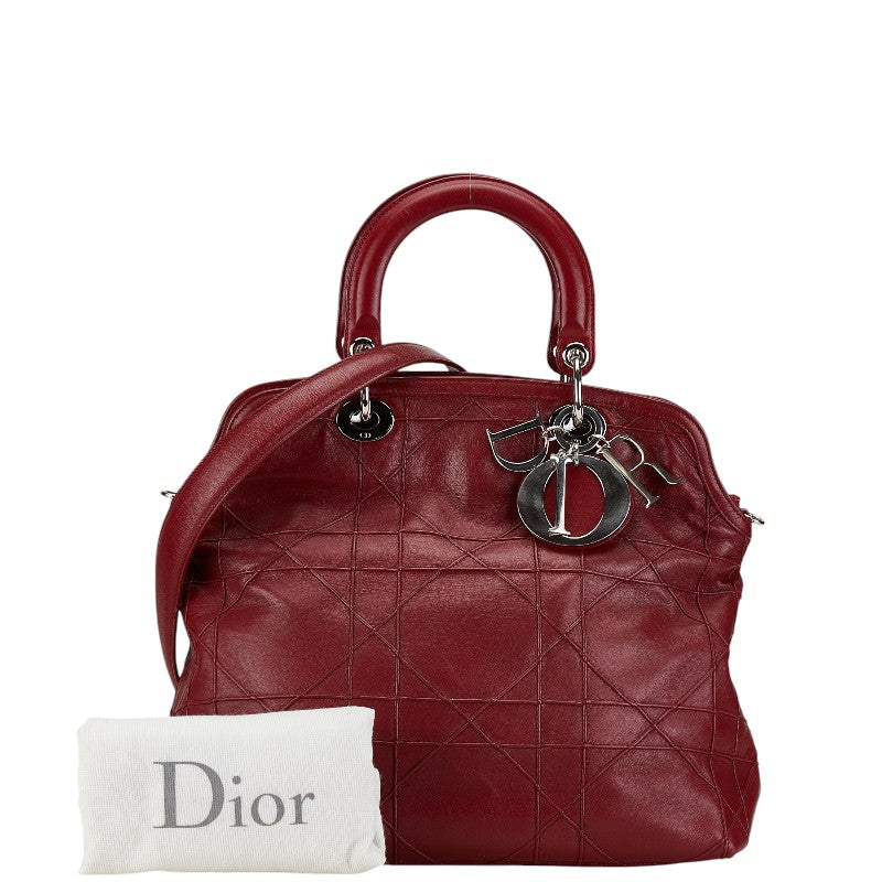 Dior Granville Cannage 2WAY Leather Handbag