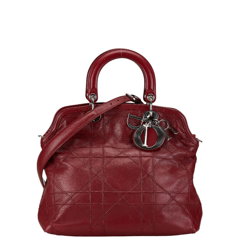 Dior Granville Cannage 2WAY Leather Handbag