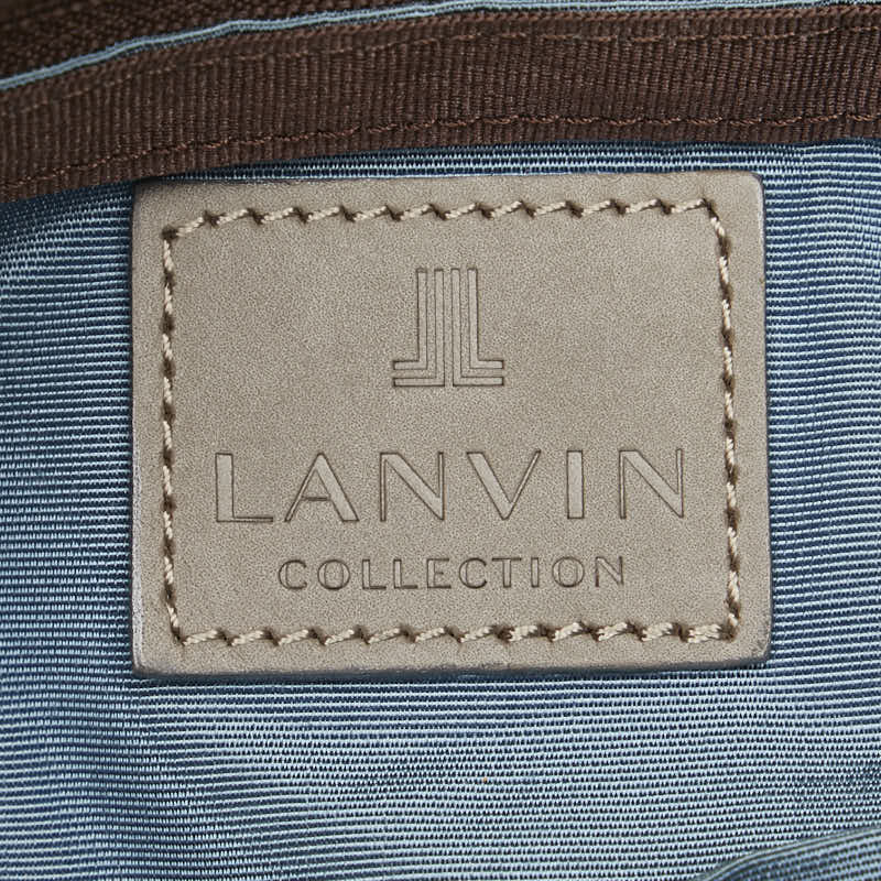 LANVIN Canvas Leather Shoulder Bag